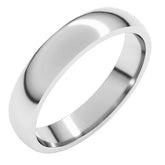 Sterling Silver 4 mm Lightweight Comfort-Fit Half Round Band Size 6