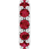Sterling Silver Lab-Grown Ruby Spacer Charm/Pendant