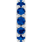 Sterling Silver Lab-Grown Blue Sapphire Spacer Charm/Pendant