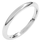 Sterling Silver 2 mm Comfort-Fit Half Round Band Size 6