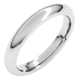 Sterling Silver 3 mm Comfort-Fit Half Round Band Size 6.5