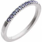 14K White Gold Lab-Grown Alexandrite Stackable Ring