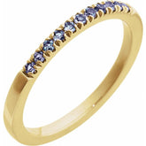 14K Yellow Gold Vermeil Lab-Grown Alexandrite Stackable Ring