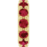 18K Yellow Gold-Plated Sterling Silver Lab-Grown Ruby Spacer Charm/Pendant