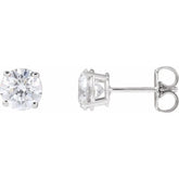 Sterling Silver 2 1/2 CTW Lab-Grown White Diamond Earrings