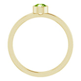 Bezel-Set Solitaire Ring