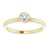 Bezel-Set Solitaire Ring