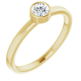 Bezel-Set Solitaire Ring