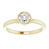 Bezel-Set Solitaire Ring
