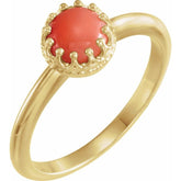 Crown Cabochon Ring