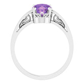 Scroll Setting® Solitaire Ring