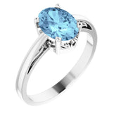 Scroll Setting® Solitaire Ring