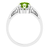 Scroll Setting® Solitaire Ring