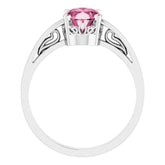 Scroll Setting® Solitaire Ring