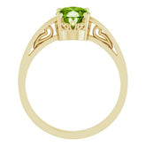 Scroll Setting® Solitaire Ring