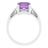 Scroll Setting® Solitaire Ring