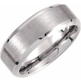 Tungsten Beveled Edge Band