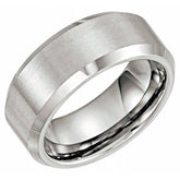 Tungsten Beveled Edge Band