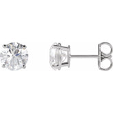 Sterling Silver 7 mm Natural London Blue Topaz Earrings
