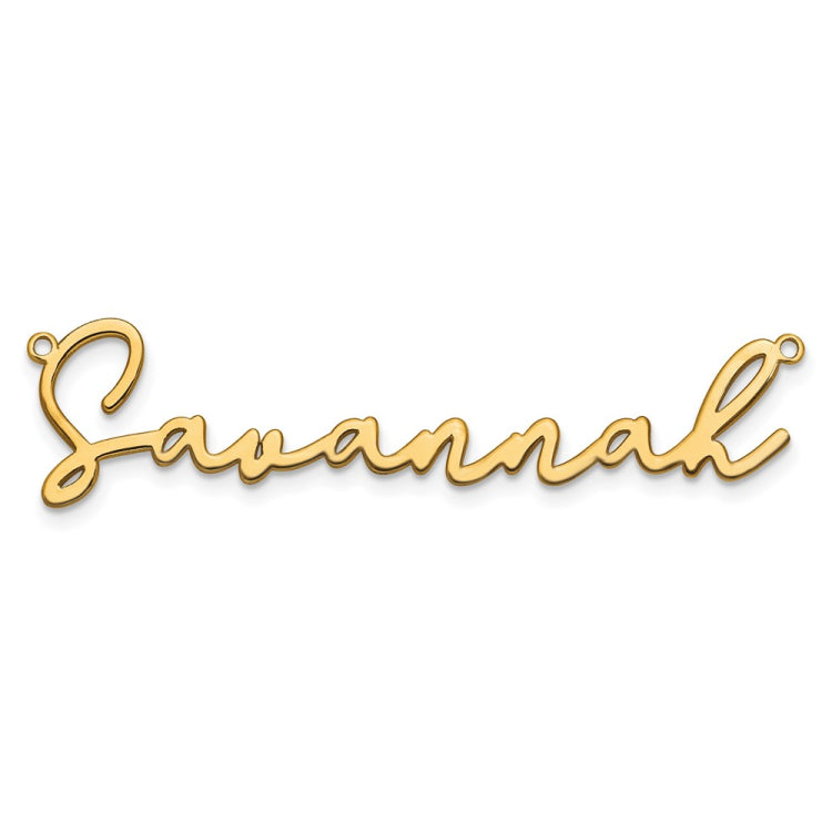 10k Yellow Gold Polished Bathinda Font Name Plate