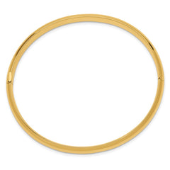 14k 4/16 High Polished 6.00mm Hinged Oval Bangle Bracelet