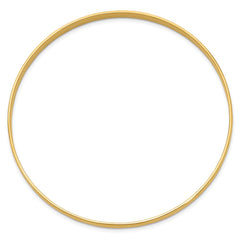 14k 4mm Solid Polished Half-Round Slip-On Round Bangle Bracelet