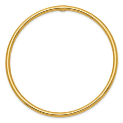 14k Polished Round Tube 3.00mm Slip-on Round Bangle Bracelet