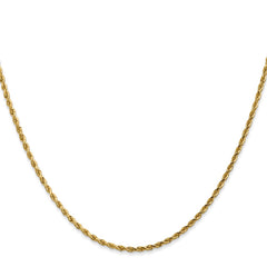14K 20inch 1.75mm Diamond-cut Rope with Lobster Clasp Chain