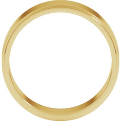 18K Yellow Gold 7 mm Stepped-Edge Flat Band Size 7.5