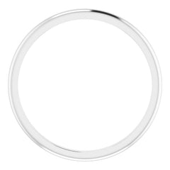 Platinum 1.5 mm Half Round Band Size 7