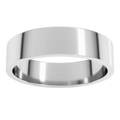 10K White Gold 5 mm Flat Band Size 12.5
