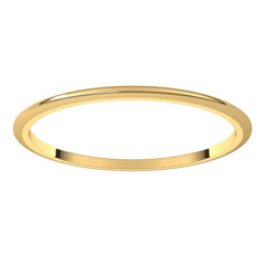14K Yellow Gold 1 mm Half Round Band Size 5