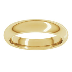 10K Yellow Gold 4 mm Comfort-Fit Half Round Band Size 9