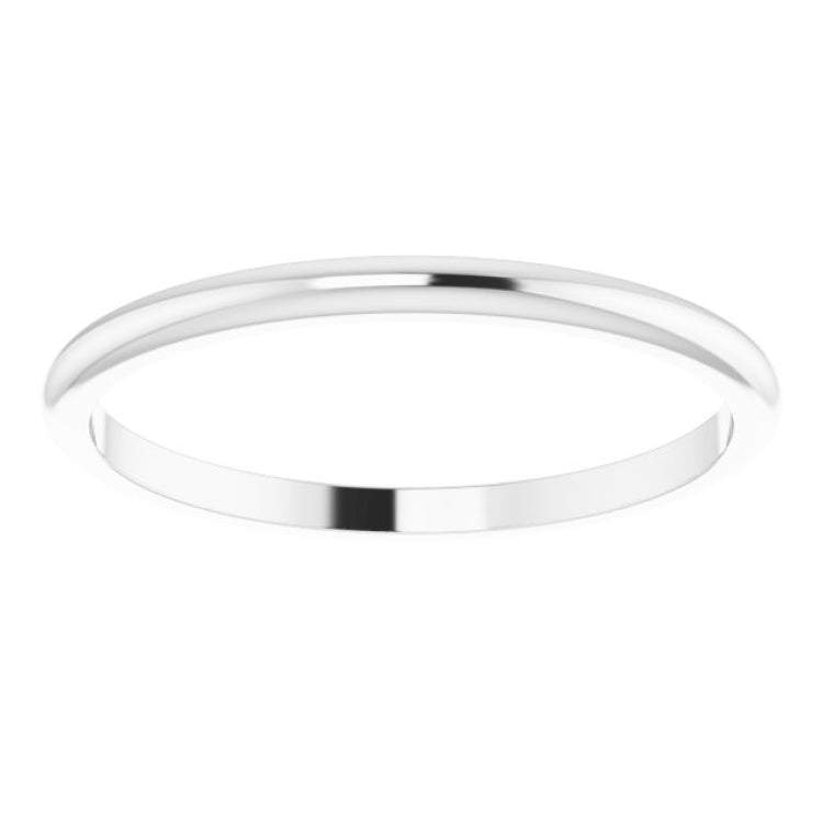 10K White Gold 1.5 mm Half Round Band Size 4