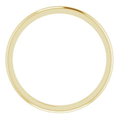 10K Yellow Gold 1.5 mm Half Round Band Size 5.5