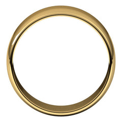 10K Yellow Gold 8 mm Lightweight Half Round Band Size 10