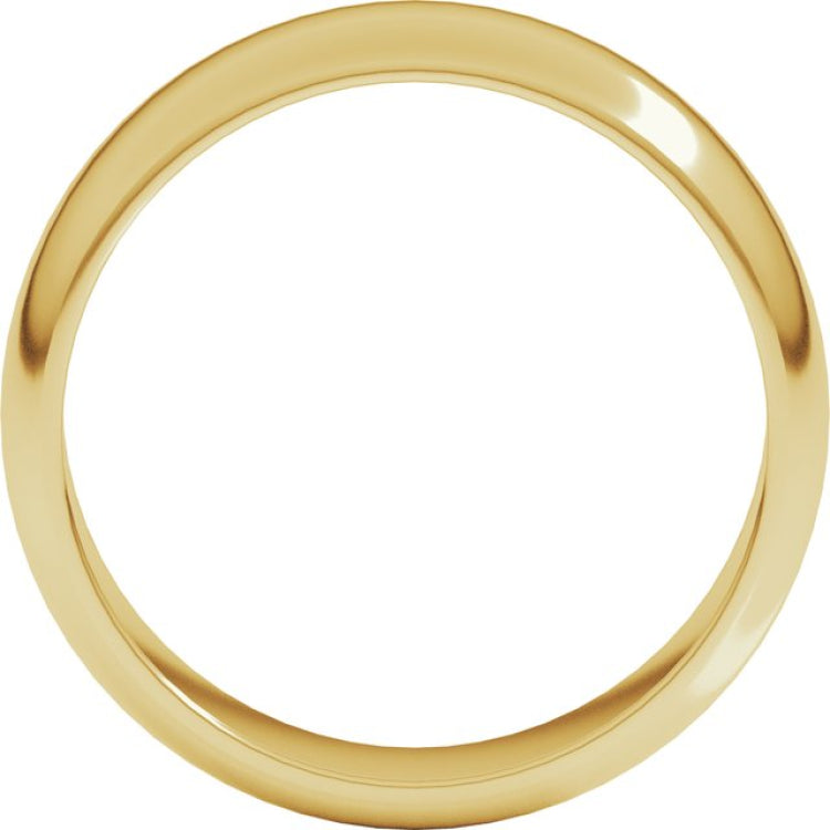 10K Yellow Gold 6 mm Half Round Band Size 9