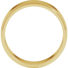 14K Yellow Gold 6 mm Stepped-Edge Flat Band Size 7.5