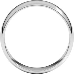 14K White Gold 6 mm Lightweight Half Round Band Size 6.5