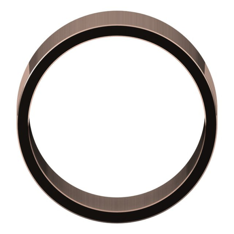 10K Rose Gold 10 mm Flat Band Size 11