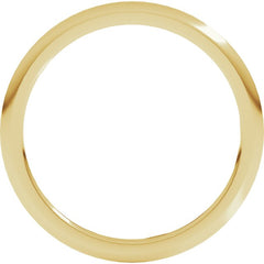 14K Yellow Gold 1 mm Comfort-Fit Half Round Band Size 4.5