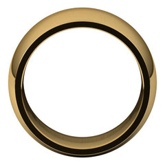 10K Yellow Gold 12 mm Comfort-Fit Half Round Band Size 5.5
