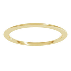 14K Yellow Gold 1 mm Comfort-Fit Half Round Band Size 5.5