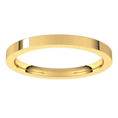 14K Yellow Gold 2 mm Comfort-Fit Flat Band Size 6