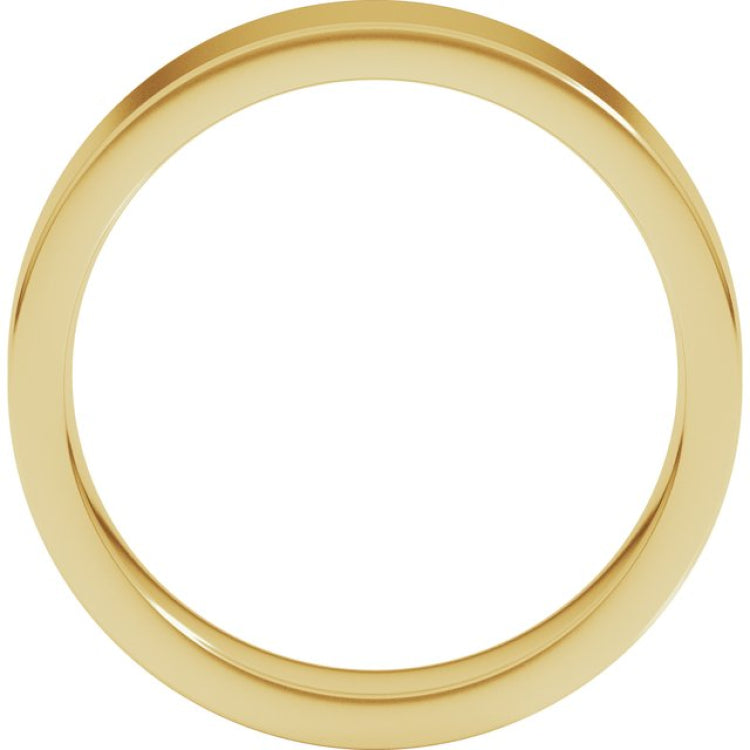 14K Yellow Gold 5 mm Comfort-Fit Flat Band Size 14