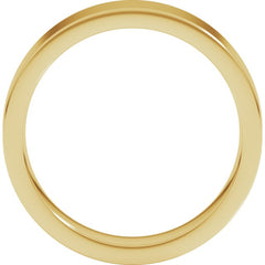 14K Yellow Gold 5 mm Comfort-Fit Flat Band Size 10