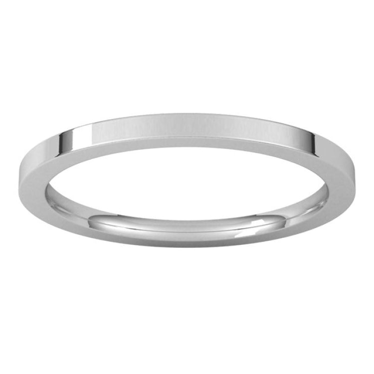 14K White Gold 1.5 mm Comfort-Fit Flat Band Size 11