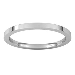 14K White Gold 1.5 mm Comfort-Fit Flat Band Size 4.5