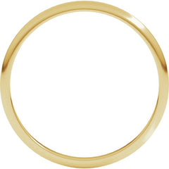 10K Yellow Gold 1.5 mm Lightweight Half Round Band Size 6