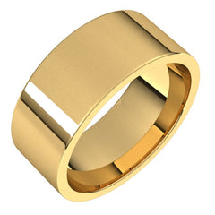 18K Yellow Gold 8 mm Lightweight Comfort-Fit Flat Band Size 5.5